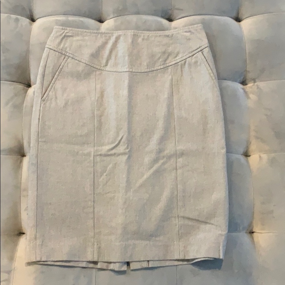 Banana Republic Pockets Pencil Skirt Grey Heather